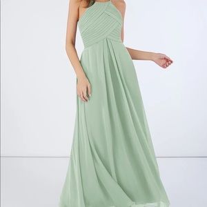 Azazie Ginger size 12 dress in color AGAVE